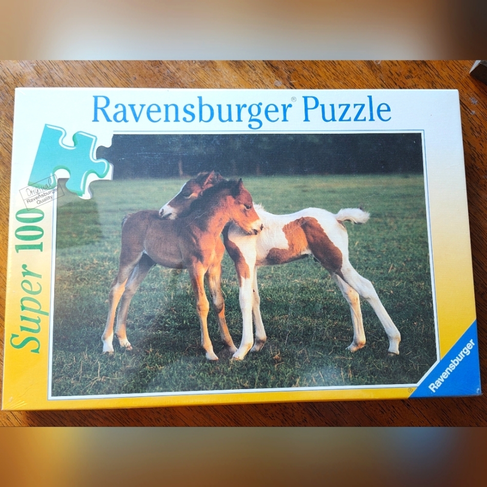 NIB Ravensburger Super 100 puzzle, Foal Couple. Baby horses 😍😍😍😍